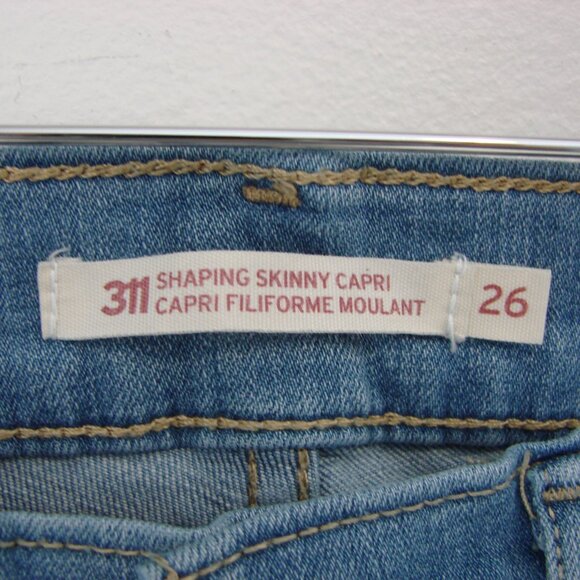 Levi's Shaping Skinny Capri Jeans Light Wash Cropped Stretch Size 26 - Picture 9 of 13